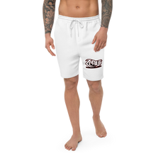 Load image into Gallery viewer, Men's fleece shorts White letters red outline (Zeauti ent)