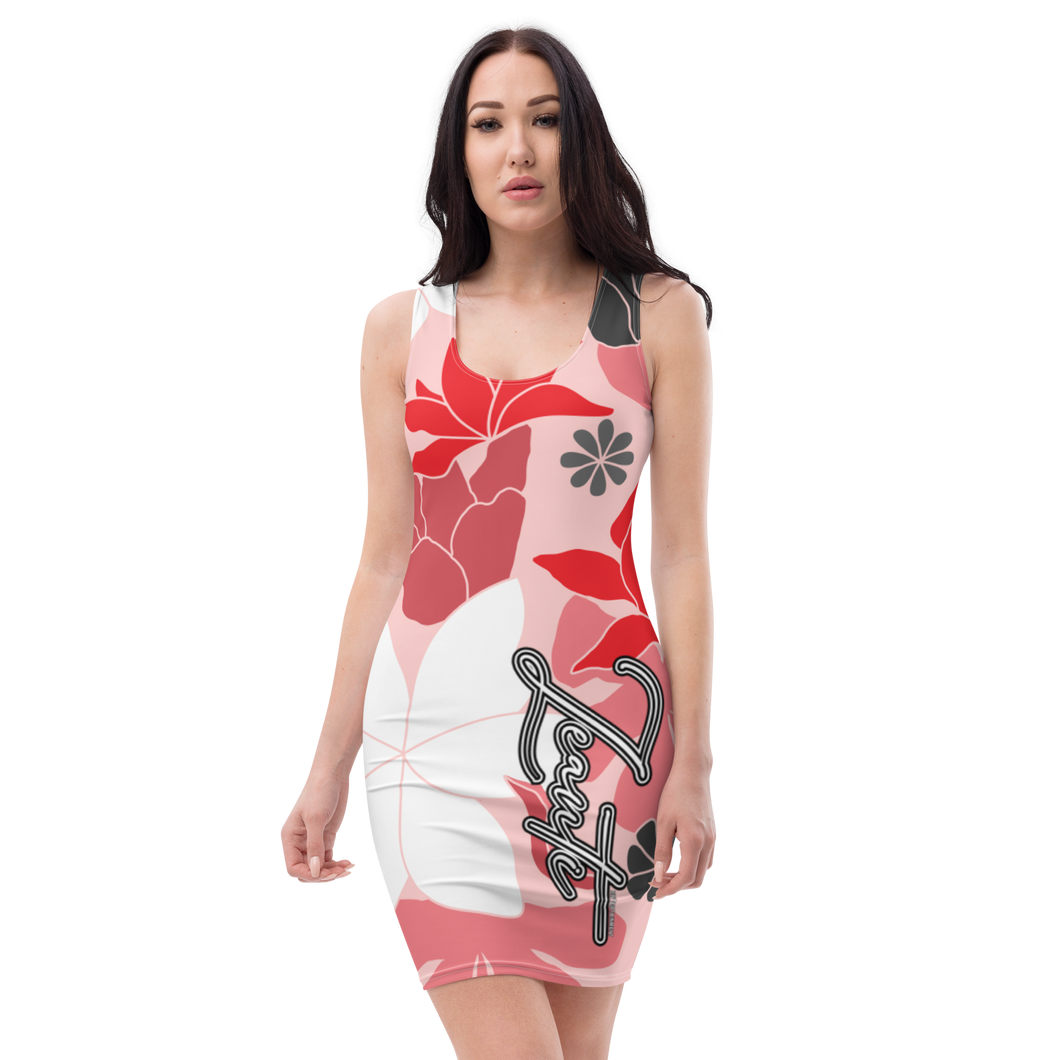 Sublimation Cut & Sew Dress - pink floral Zeauti (white fancy)