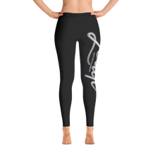 Load image into Gallery viewer, Black Leggings (Zeauti fancy White)
