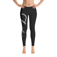 Load image into Gallery viewer, Black Leggings (Zeauti fancy White)
